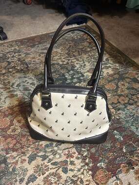 Polo South Africa Monogram Print Satchel Handbag